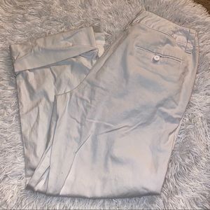 8 LARRY LEVINE Stretch Cropped White Pants